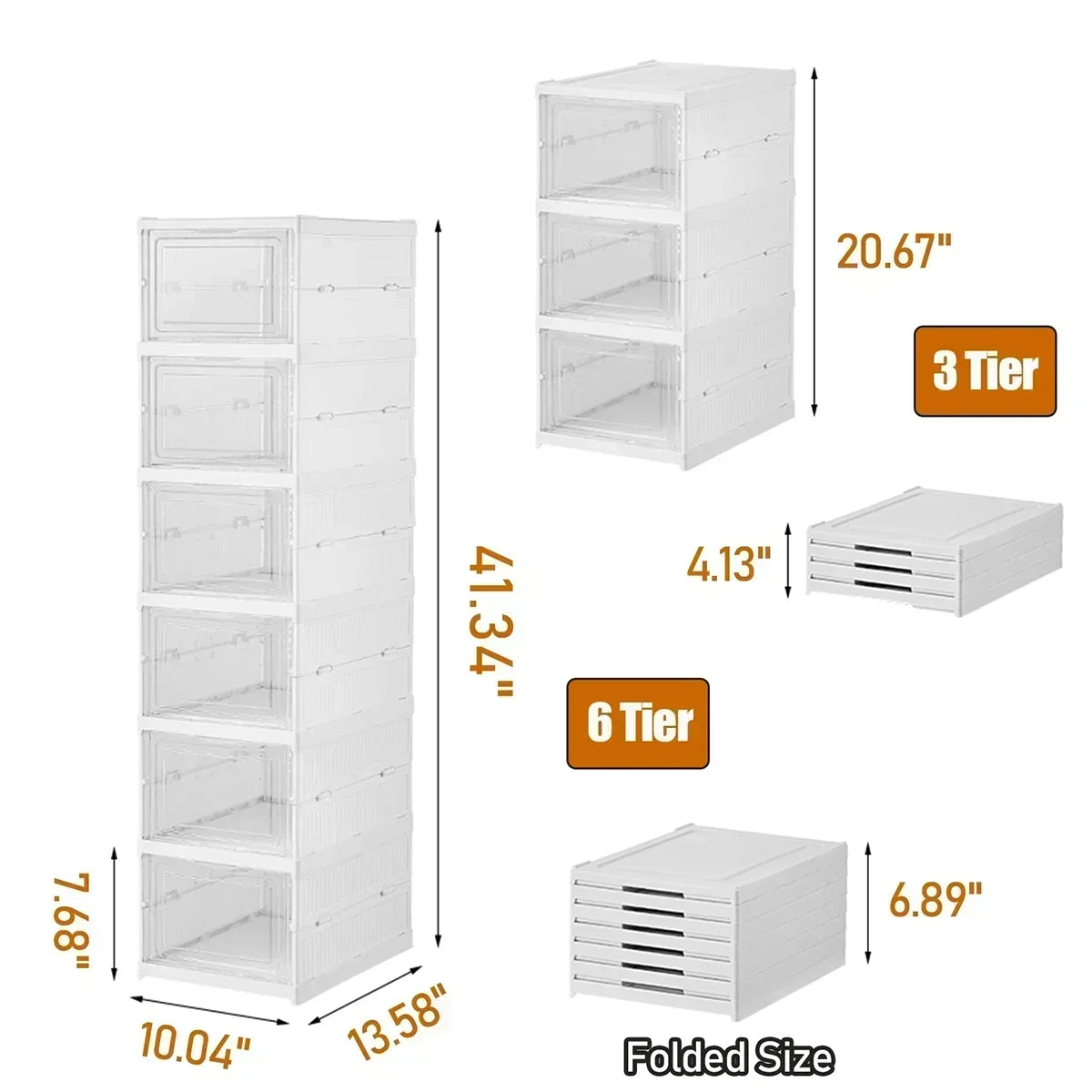 Étagère à chaussures ou autre, pliable, transparente à 6 niveaux !