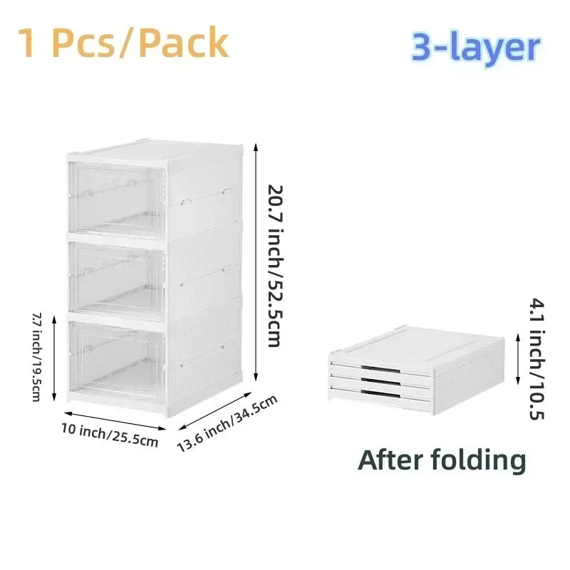 Étagère à chaussures ou autre, pliable, transparente à 6 niveaux !