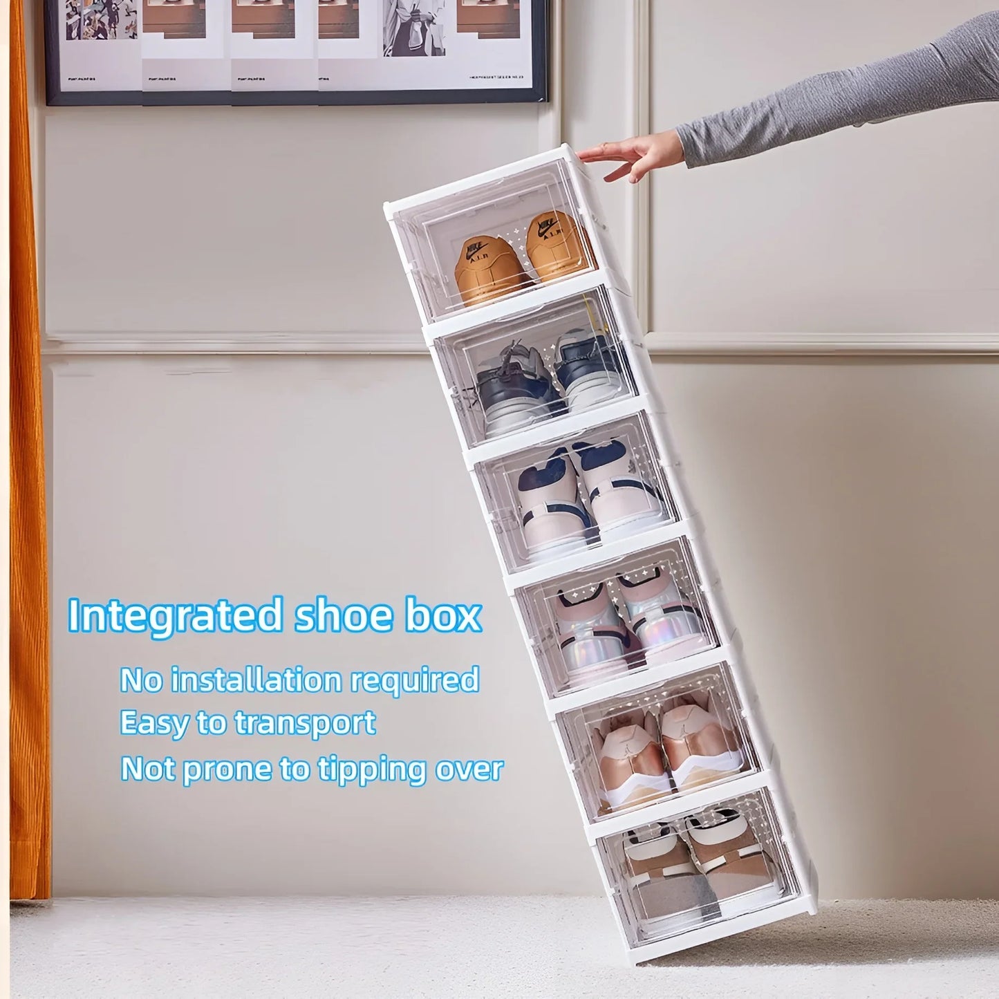 Étagère à chaussures ou autre, pliable, transparente à 6 niveaux !